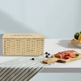 thumbnail image 3 of Rattan Tissue Box, Vintage Napkin Holder, Case Clutter Storage Container Cover, Living Room Desk Decoration (Beige), 3 of 5