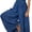Blue, variant on Women's Loose Adjustable Strap Wide Leg Denim Bib Overall Jeans Pants