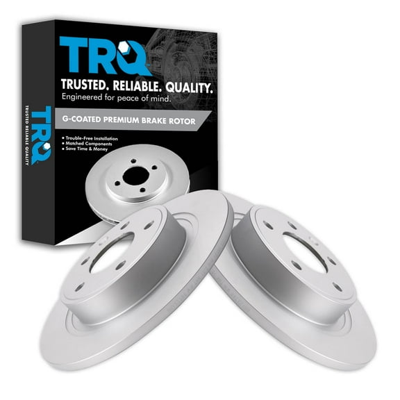 TRQ Rear Brake Rotors Set Solid Premium G-Coated Fits Select 2016-2019 Buick Cascada 2012-2017 Verano 2014-2016 Cadillac ELR 2013-2015 Chevrolet Cruze 2011-2015 Volt