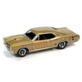 thumbnail image 2 of 1966 Pontiac GTO "Royal" Gold and 1969 Pontiac GTO Royal Bobcat Espresso Brown "Pontiac Royal" Set of 2 pieces 1/64 Diecast Model Cars by Johnny Lightning, 2 of 5