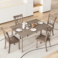 thumbnail image 2 of Costway Wooden Dining Chairs Set of 4 with Ergonomic Seat Rubber Wood Frame & High Backrest, 2 of 8