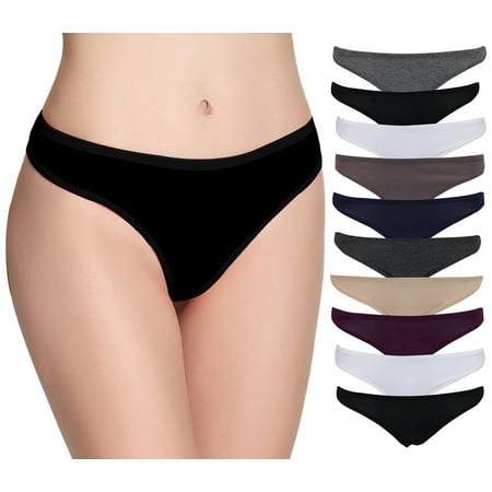 

Emprella Womens Underwear Thong Panties - 10 Pack Colors and Patterns May Vary