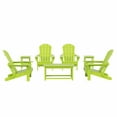 thumbnail image 4 of WestinTrends Malibu 7-Pieces Outdoor Patio Furniture Set, All Weather Outdoor Seating Plastic Adirondack Chair Set of 4, Coffee Table and 2 Side Table, Lime, 4 of 13