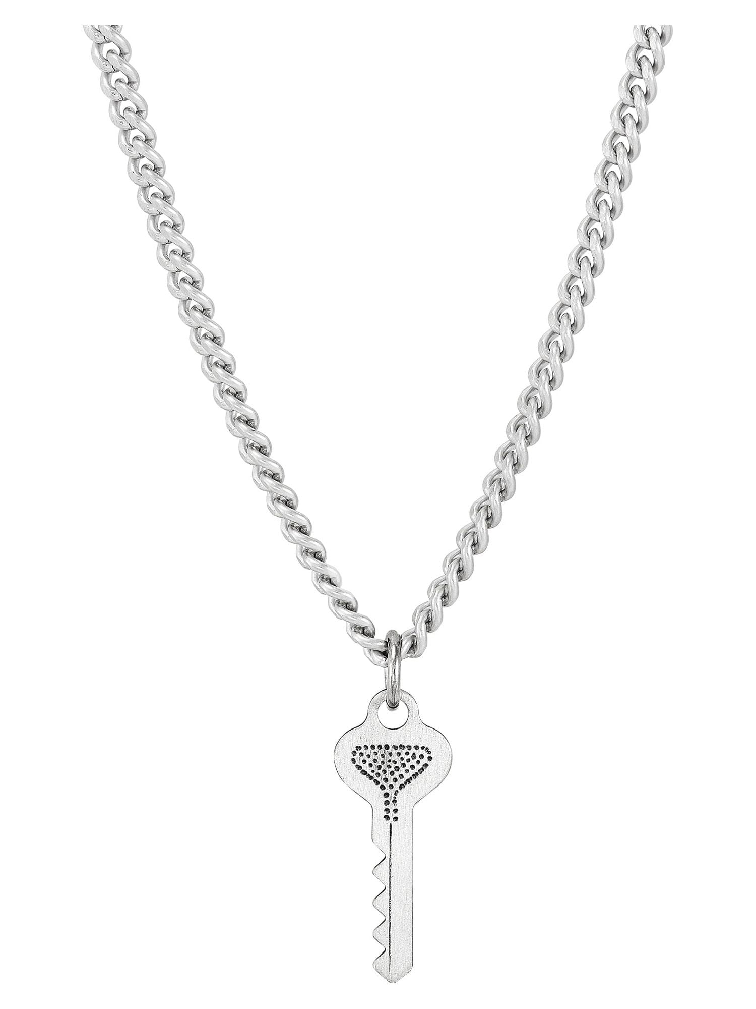 Brilliance Fine Jewelry Sterling Silver Breakable Heart Key Pendant Necklace Set,18"