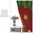 thumbnail image 3 of Christmas Curtains Winter Red Green Striped Plaid Red Fruit Snowflake Window Treatments for Bedroom Kitchen Living Room Cafe Home Drapes 2 Panels Rod Pocket 84x84 Inch, 3 of 8