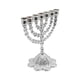 thumbnail image 5 of Portavelas Judío Hanukkah Menorah Home Ramas Candelero Altura 17cm Plateado, 5 of 9