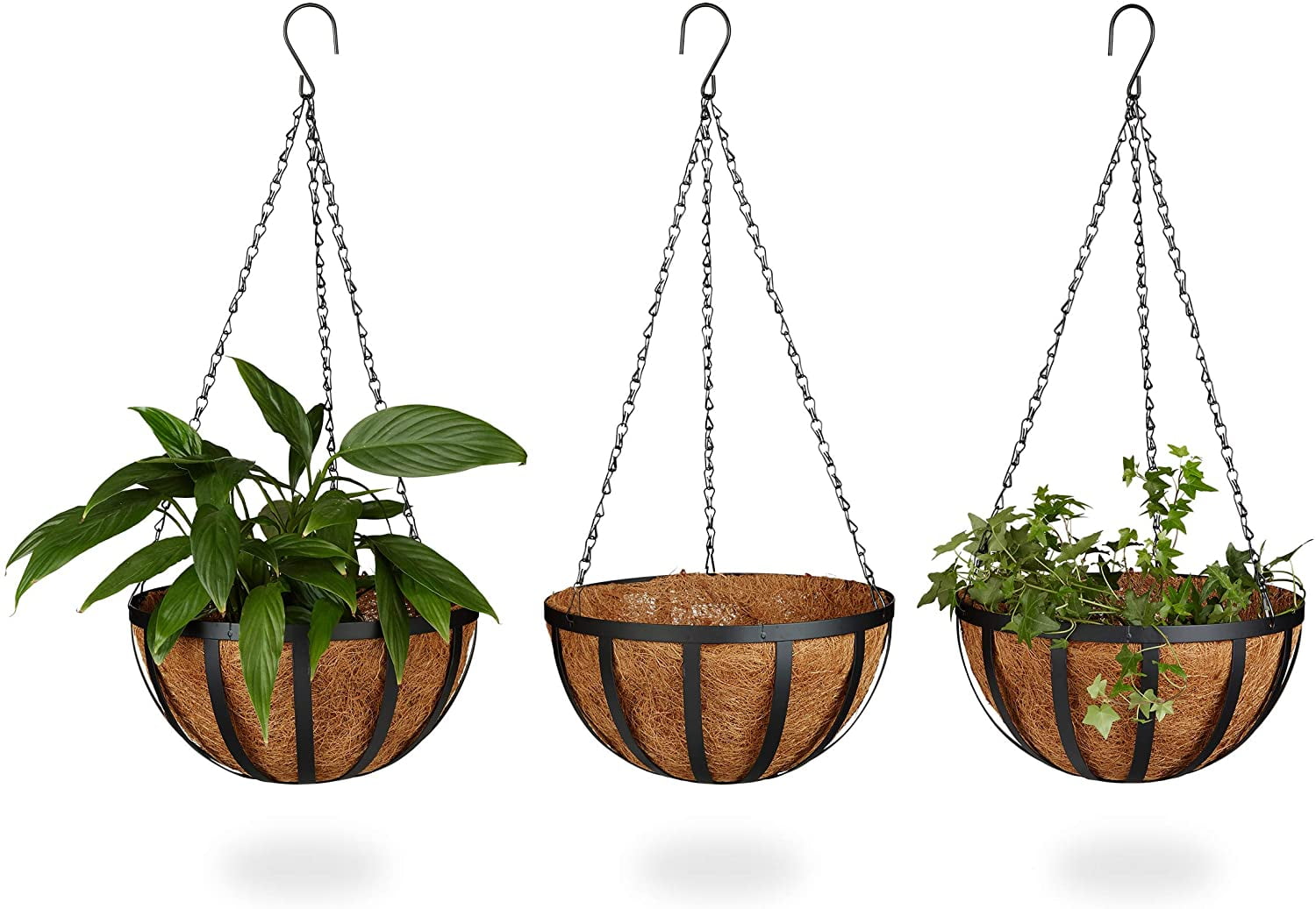 Hanging Planters Basket Outdoor Indoor(30 cm 3 Pack) Coconut Coir