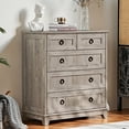 thumbnail image 7 of Joaxswe Grey Dresser for Bedroom Wood 5 Drawer Modern Storage Cabinet for Bedroom Living Room Closet for Living Room, 7 of 7
