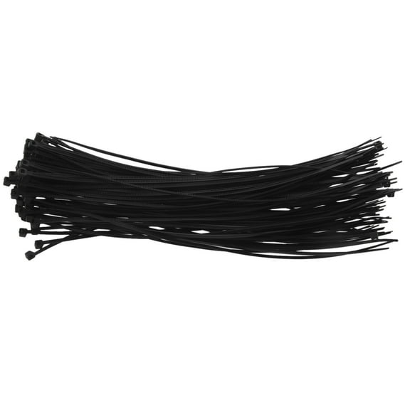 100 x Thin Black Cable Tidy Ties Zip Ties Cord Strap Wrap 200mm x 3mm