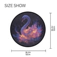 thumbnail image 5 of 36.2 Inch Round Floor Mat Elegant Swan Carpet Decor Rug for Living Room Bedroom, 5 of 6