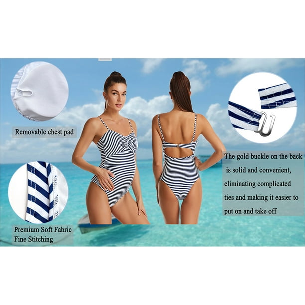 Maternity Swimsuit One Piece Bikini for Pregnancy Bathing Suit Swimwear. 