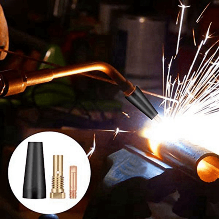 15Pcs MIG Welding Kit Flux Core Gasless Nozzle 0.8mm Brass Welding