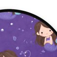 thumbnail image 4 of 36.2 Inch Round Floor Mat Brown Hair Mermaid Carpet Decor Rug for Living Room Bedroom, 4 of 6