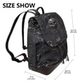 thumbnail image 2 of Ratiio Ornate Dark Skull Book Pattern Womens Backpack Purse Leather Backpack Purse for Women Travel Fashion Backpack Designer Ladies Shoulder Bags, 2 of 4