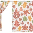 thumbnail image 3 of Coolnut Acorns and Autumn Leaves Semi Sheer Curtains Window Voile Drapes Panels Treatment-55x84in for Living Room Bedroom Kids Room, 2 Pieces, 3 of 4