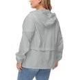 thumbnail image 4 of Avoogue Women Plus Size Waterproof Rain Jacket Raincoat Packable Outdoor Hooded Windbreaker, 4 of 8