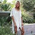 thumbnail image 4 of Summer Savings Clearance 2024 AXXD White Bathing Suit Cover Up Women Bathing Beach Knit Cover Up Dress Bikini Swimsuit Swimwear Crochet Smock, 4 of 7