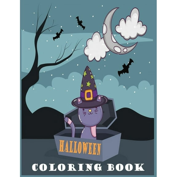 Halloween Coloring Book: Cute Spooky Scary Things Coloring Pages for Toddlers, Ages 4-8, With: Owls Zombies Goblins (Paperback)