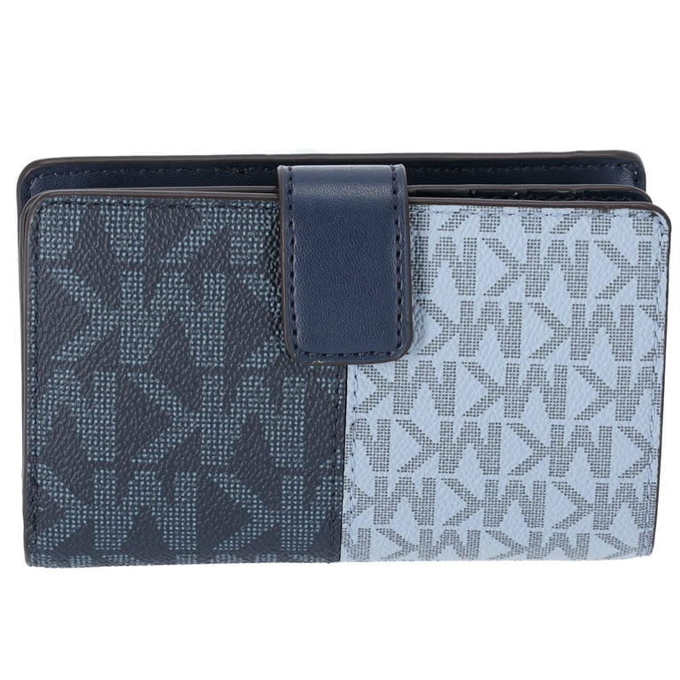 Michael Kors Women's Jet Set Travel Medium Bifold Two-Tone Logo
