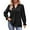 Black-02, variant on STETMN Women's Dot Tops Smocked Long Sleeve Shirt Casual V Neck Dressy Fall T-shirt