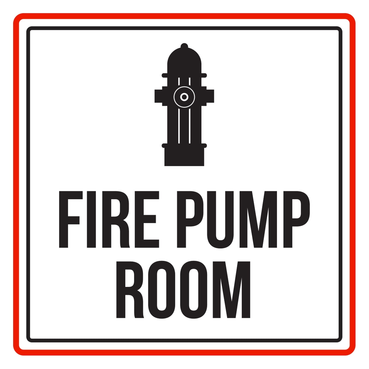 Fire Pump Room Red Black And White Business Commercial