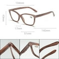 thumbnail image 2 of 3 Pairs of Womens Square Oversized Square Reading Glasses 3.00 Mens Light Grey Wood Grain Classic Spring Hinge Readers +3.00, 2 of 3
