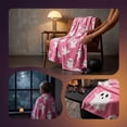 thumbnail image 6 of OCCOA Ghost Blanket Pinky Halloween Throw Blanket 39x29in Cute Ghost Pattern Soft Cozy for Bedroom Sofa Couch Bed Fall Festival Home Decoration Gift, C, 6 of 6