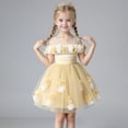 thumbnail image 2 of Robe de Baptême pour Filles, Robe Tutu Florale de Fête pour Bébé et Tout-Petit, Robe de Soirée Festive pour Anniversaire, 6 m-3 T, 2 of 9