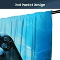 thumbnail image 4 of Blue Video Game Curtains 2 Panels 42W x 63H Rod Pocket Cool Teen Boys Gaming Cool Gamepad Polyester Window Drapery Treatment for Bedroom Living Room, 4 of 5