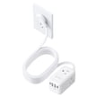 thumbnail image 1 of TROND Flat Plug Extension Cord Indoor with PD 20W USB C, 15ft Right Angle Small Power Bar, 3 Way Multiple Outlets, 4 Charging Ports (2 USB-, 1 of 7