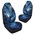 thumbnail image 3 of Uourmeti 2 Pieces Durable Car Seat Covers Front Seats Only Blue Wolf Design Auto Bucket Seat Cover Protector Universal Seat Cushion for Cars, Sedan, Van, Trucks, 3 of 7