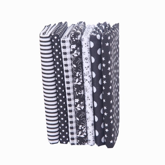Clearance! Diy Knitting Diy Clearance Sale! Cotton Crafts Fabric Bundle Patchwork Squares Quilting Sewing Patchwork Diy 7Pcs, Art Cotton Black 25cm*25cm