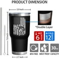 thumbnail image 6 of Fishing Gifts for Men 30 oz Fishing Tumbler Cups with Fish American Flag Design Father''s Day Christmas Fishing Gifts for Dad Grandpa Stainless Steel Insulated Water Bottle With Lid, 6 of 6