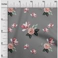 thumbnail image 2 of oneOone Polyester Spandex Gray Fabric Floral Diy Clothing Quilting Fabric Print Fabric By Yard 56 Inch Wide, 2 of 4