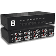 thumbnail image 1 of 3.5mm Aux + L/R Bi-Directional Stereo Audio Switch 8 in-1 Out A/B Analog Audio Switcher Selector, 1 of 6