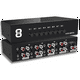 thumbnail image 1 of Conmutador de Audio Estéreo Bidireccional de 3,5 mm con Entrada Auxiliar + L/R, Selector de Audio Analógico de 8 Entradas y 1 Salida A/B, 1 of 5