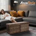thumbnail image 6 of Footrest Ottoman Bench with Storage,34Inch Leopard Print Velvet Footstool, Coffee Table, Padded Seat, Storage Chest,Blanket Store with Flipping Lid for Livingroom and Bedroom, 6 of 11