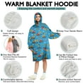 thumbnail image 5 of Wearable Oversized Blanket,Cartoon Construction Vehicles Barriers Blue Pattern Wearable Blanket Hoodie for Adults,Cozy Hooded Blankets with Super Pockets,Super Warm Fuzzy Pullover for Women & Men, 5 of 6