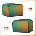 thumbnail image 3 of Daiia Orange To Teal Gradient Pattern 4 slice Toaster Cover, Toaster Appliance Dust-proof Cover For Kitchen Small Appliance Dust Cover and Fingerprint Protection, 3 of 7