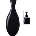 thumbnail image 4 of Villacera 83-DEC7064 Handcrafted 24 in. Tall Black Bamboo Decorative Tear Drop Floor Vase for Silk Plants, 4 of 8