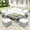 Beige, variant on Harper & Bright Designs Outdoor Rattan Sectional Sofa Set with Adjustable Dining Table, Patio L-Shaped Wicker Conversation Set with 2 Ottomans, Recliners with Extendable Side Table, Grey