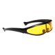 thumbnail image 3 of Gafas De Sol Jinwen De Visera De Cíclope Color Espejo Lente Marco Negro Amarillo, 3 of 6