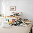thumbnail image 5 of King Size 7-Piece Camping Decor Comforter Set Bed in a Bag Rv Camper Lovers Comforter Set with Rustic Wooden Sheets(1 Comforter, 1 Flat Sheet 1 Fitted Sheet 2 Pillowcases and 2 Throw Pillow Covers), 5 of 5