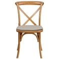 thumbnail image 6 of Flash Furniture HERCULES Series Stackable Oak Wood Cross Back Chair with Cushion, 6 of 6