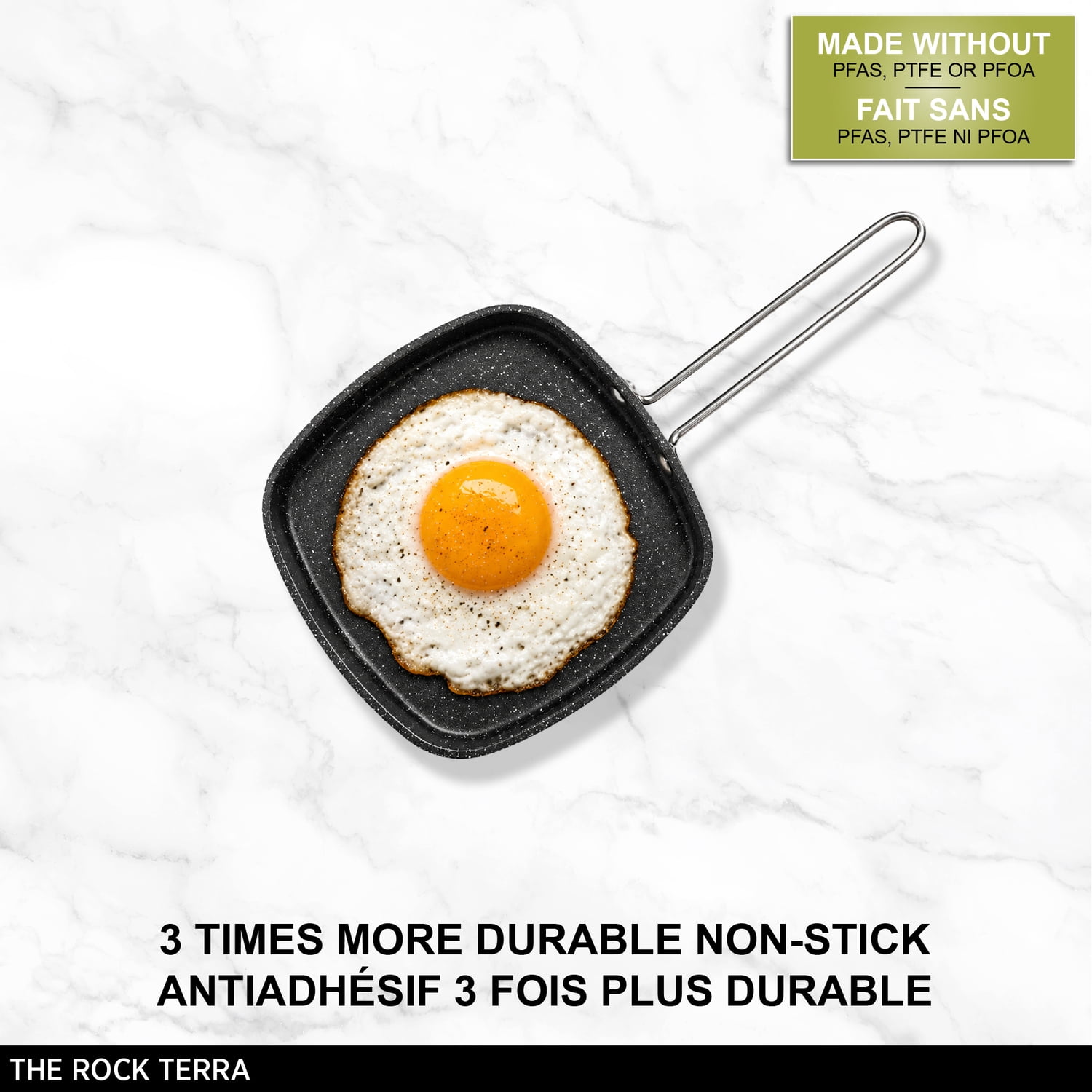 THE ROCK by Starfrit 6-In. Terra Collection Nonstick Mini Griddle with Stainless Steel Handle