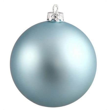 vickerman 24966 3 quot baby blue matte ball christmas tree clear shatterproof christmas ball ornaments