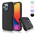 thumbnail image 1 of For iPhone 14 Plus Case, 2 in 1 PC Phone Case for Apple 14 Plus 6.7" 2022 Case, Rubber & Rugged Shockproof Full Body Protection Case Cover-Rose gold, 1 of 5