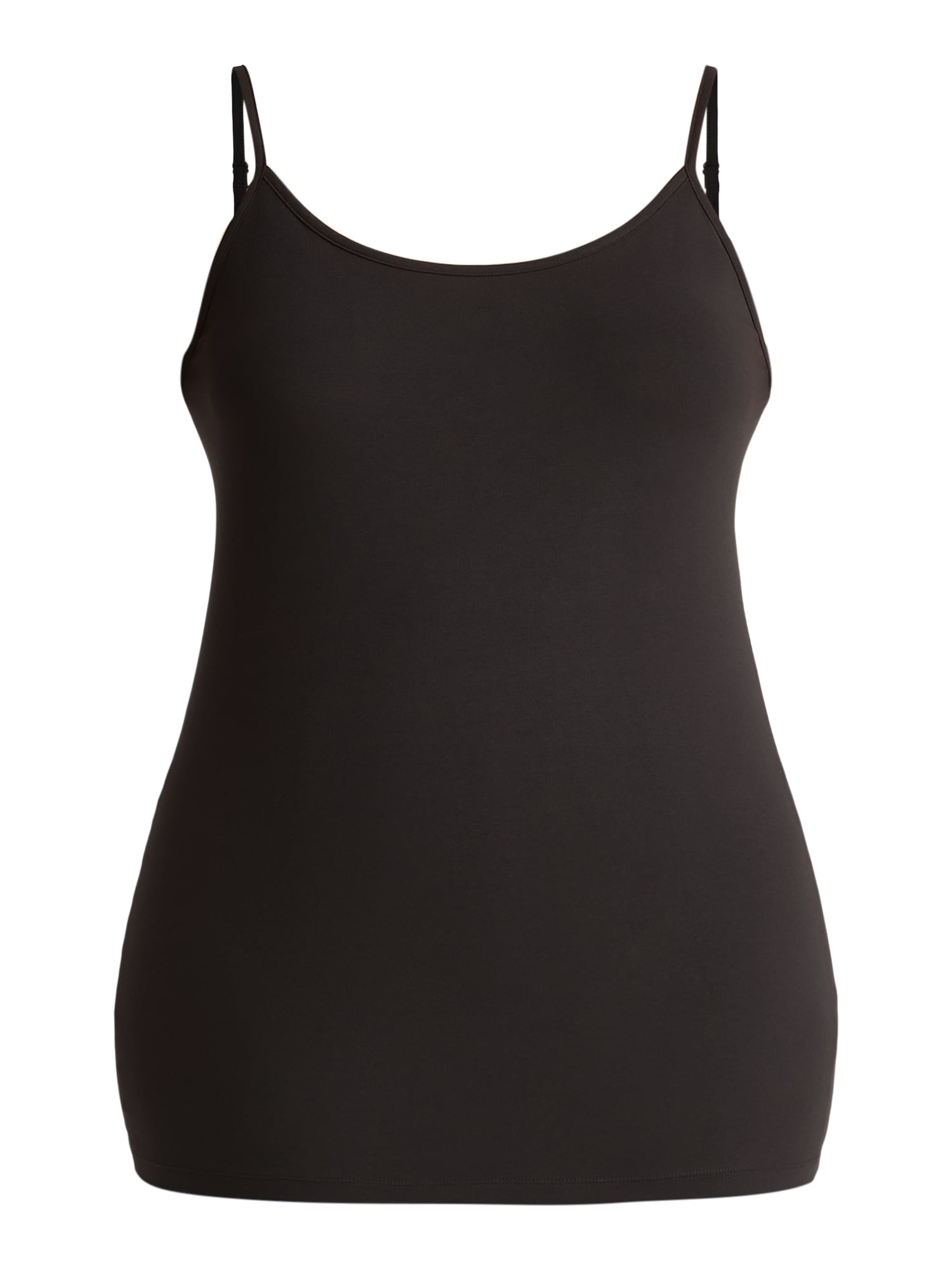 Terra & Sky Women’s Plus Camisole with Adjustable Straps, 2-Pack, Sizes 0X-5X