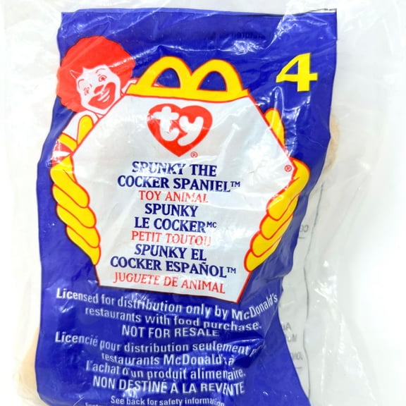 McDonald's Happy Meal Toy Ty Teenie Beanie Babies Spunky The Cocker Spaniel