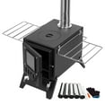 thumbnail image 5 of Fogcroll Wood Burning Stove Camping Stove Wood Stove Folding Portable Wood Stove Tent Stove for Heating Include Pipes Adjustable Air Inlet, 5 of 13